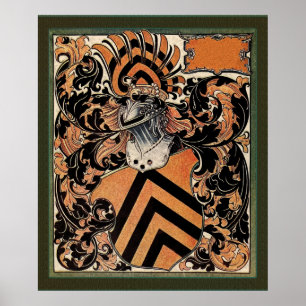 Medieval Belgian Coat of Arms Poster