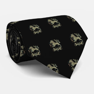 Medieval Bestiary Black Switzerland Neck Tie