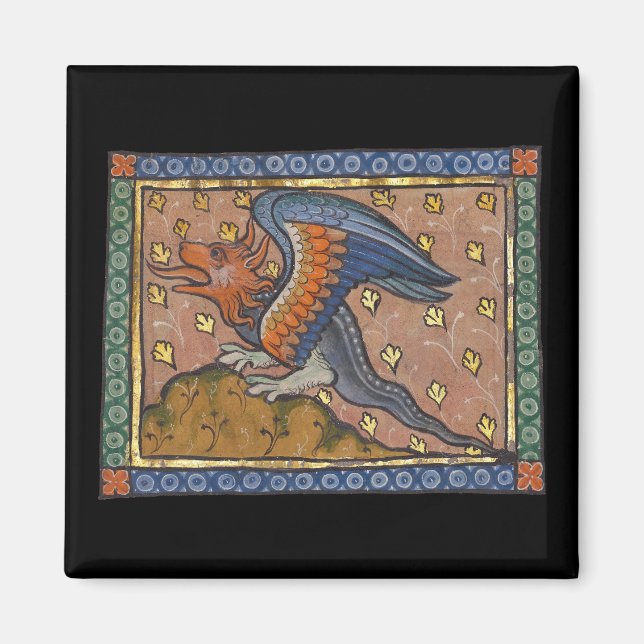 Medieval Bestiary Dragon c. 1270 Magnet (Front)