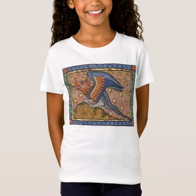 Medieval Bestiary Dragon c. 1270 T-Shirt (Front)