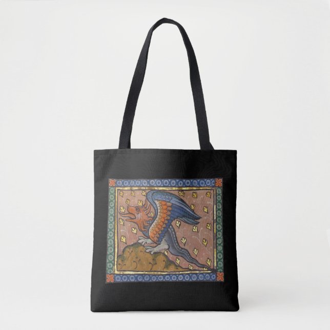 Medieval Bestiary Dragon c. 1270 Tote Bag (Front)