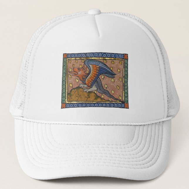 Medieval Bestiary Dragon c. 1270 Trucker Hat (Front)