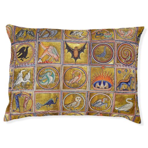 MEDIEVAL BESTIARY FANTASTIC ANIMALSGOLD RED BLUE PET BED