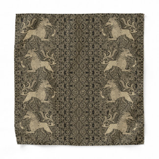 Medieval Bestiary Gold Switzerland Bandana