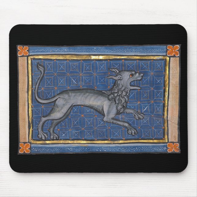 Medieval Bestiary Hyena c. 1270 Mouse Pad (Front)