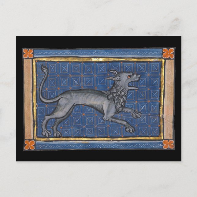 Medieval Bestiary Hyena c. 1270 Postcard (Front)