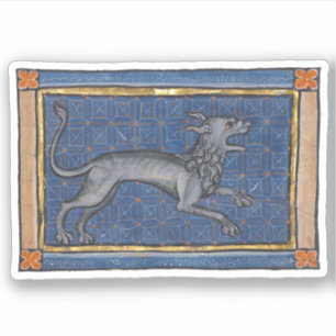Medieval Bestiary Hyena c. 1270 Sticker