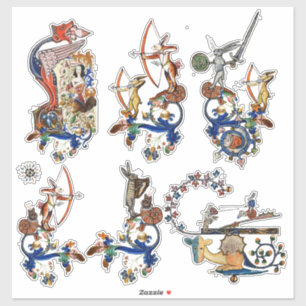 MEDIEVAL BESTIARY,Killer Rabbits Archer ,Dragons S Sticker
