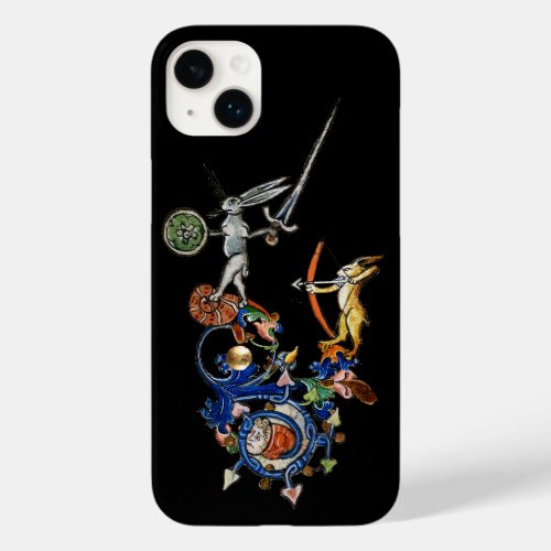 MEDIEVAL BESTIARYKiller Rabbits with Sword Black Case_Mate iPhone 14 Plus Case