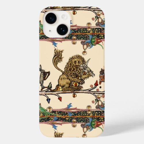 MEDIEVAL BESTIARY MAKING MUSIC Violinist LionHare Case_Mate iPhone 14 Case