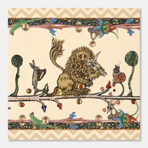 MEDIEVAL BESTIARY MAKING MUSICViolinist LionHare Wallpaper