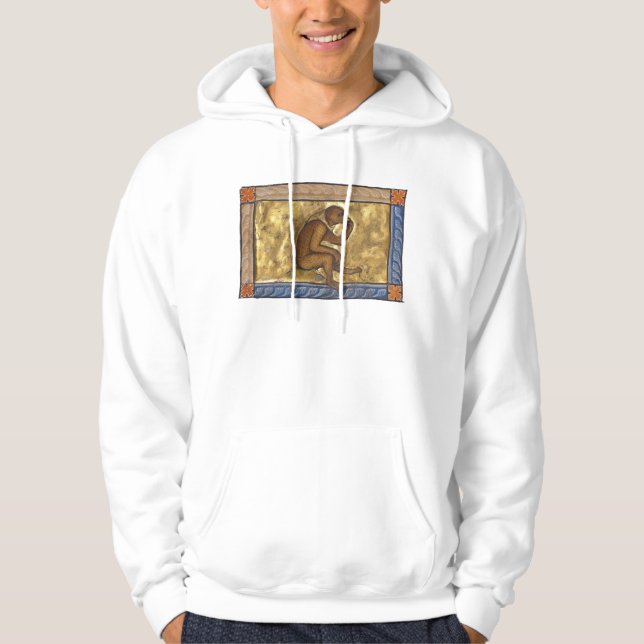 Medieval Bestiary Monkey c. 1270 Hoodie (Front)