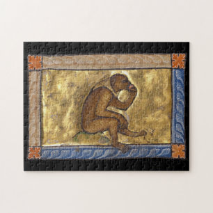 Medieval Bestiary Monkey c. 1270 Jigsaw Puzzle