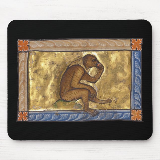 Medieval Bestiary Monkey c. 1270 Mouse Pad (Front)