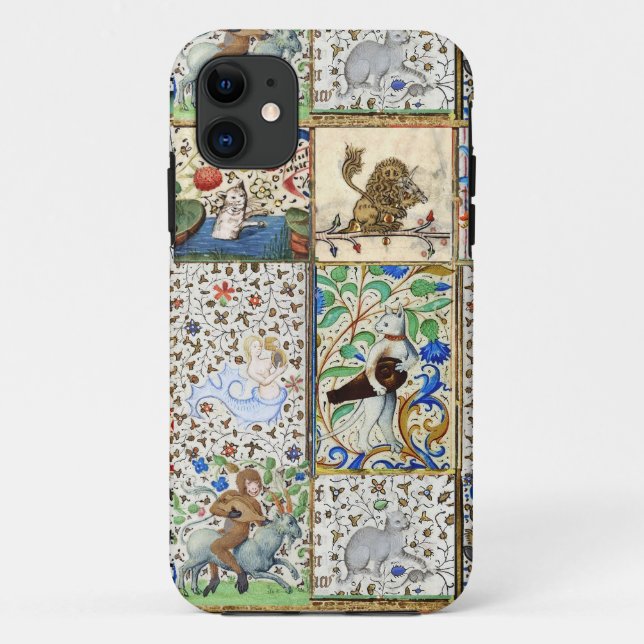 MEDIEVAL BESTIARY PLAYING MUSICAL INSTRUMENTS Case-Mate iPhone CASE (Back)