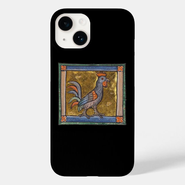 Medieval Bestiary Rooster c. 1270 Case-Mate iPhone Case (Back)