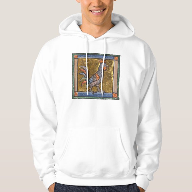 Medieval Bestiary Rooster c. 1270 Hoodie (Front)