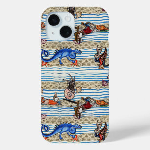 MEDIEVAL BESTIARY,SEA MONSTERS FANTASY ANIMALS iPhone 15 CASE