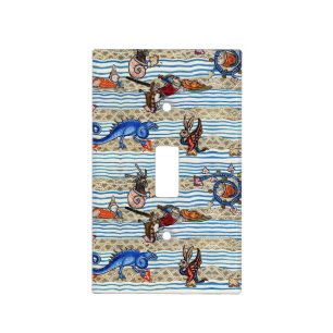 MEDIEVAL BESTIARY,SEA MONSTERS FANTASY ANIMALS LIGHT SWITCH COVER