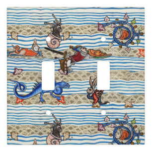 MEDIEVAL BESTIARY,SEA MONSTERS FANTASY ANIMALS LIGHT SWITCH COVER