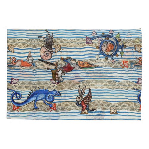 MEDIEVAL BESTIARYSEA MONSTERS FANTASY ANIMALS  PILLOW CASE