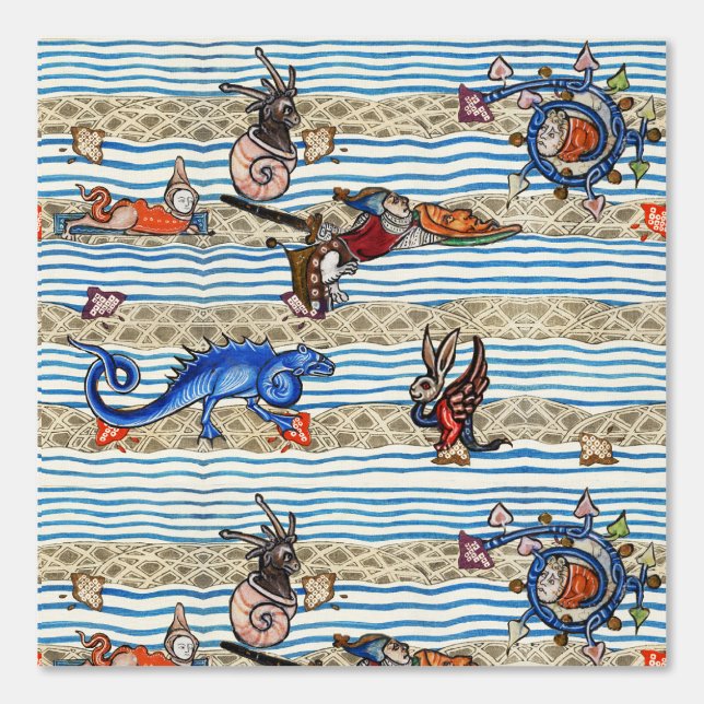 MEDIEVAL BESTIARY,SEA MONSTERS FANTASY ANIMALS  WALLPAPER  (Front)