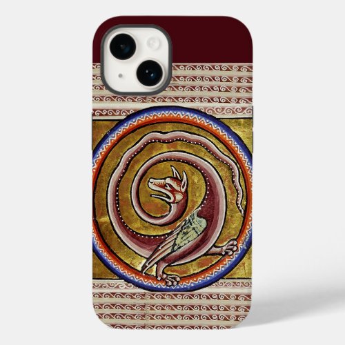MEDIEVAL BESTIARY SNAKE DRAGON CIRCLES  Case_Mate iPhone 14 CASE