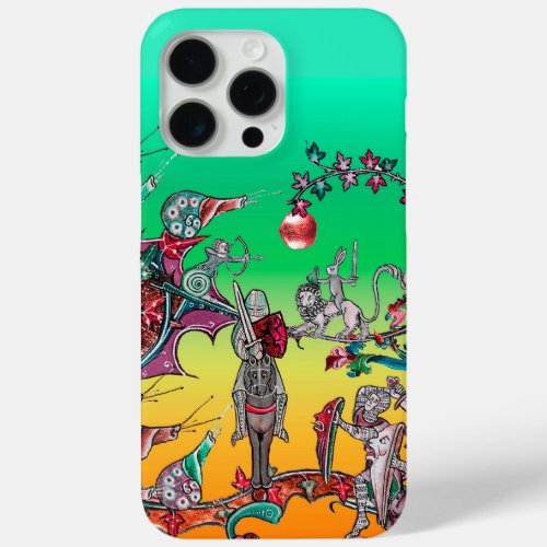 MEDIEVAL BESTIARY WAR KNIGHTSGIANT SNAILS Green iPhone 15 Pro Max Case