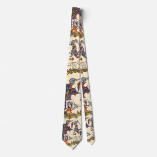 MEDIEVAL BESTIARY WAR Snail vs Knight ,Dragon.Lion Neck Tie