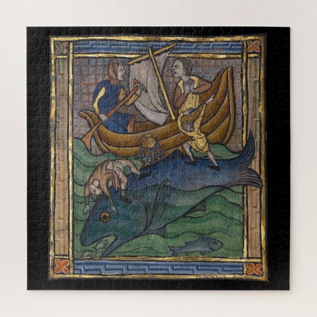 Medieval Bestiary Whale c. 1270 Jigsaw Puzzle (Vertical)
