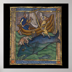 Medieval Bestiary Whale c. 1270 Poster