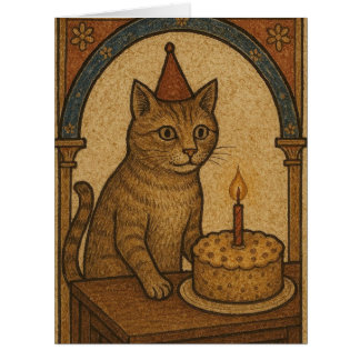 Medieval Birthday Cat Cards