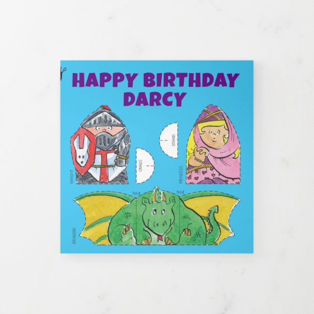 Medieval Birthday Cut-Out Card (Cover)