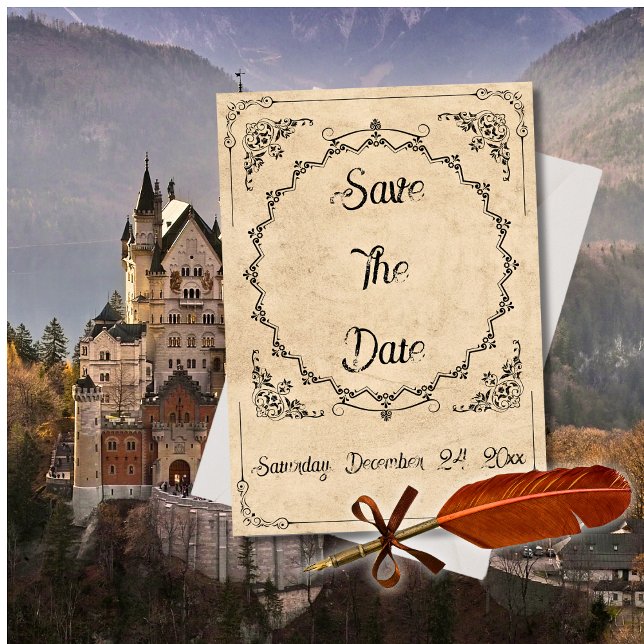 Medieval Black Elegance Save The Date Wedding  (Creator Uploaded)
