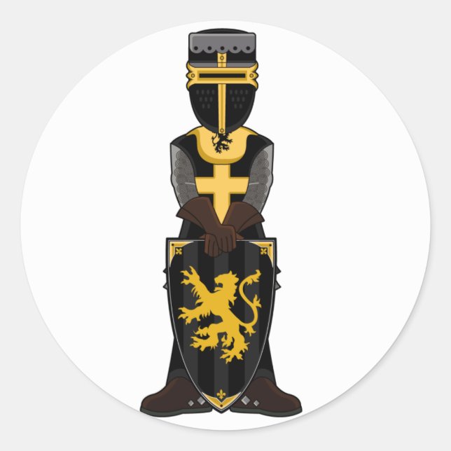 Medieval Black Knight Sticker (Front)