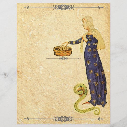 Medieval Blank Book of Shadows Page Letterhead (Front)