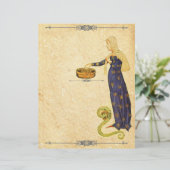 Medieval Blank Book of Shadows Page Letterhead (Standing Front)