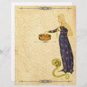 Medieval Blank Book of Shadows Page Letterhead (Front/Back)