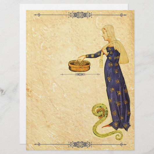 Medieval Blank Book of Shadows Page Letterhead (Front/Back)