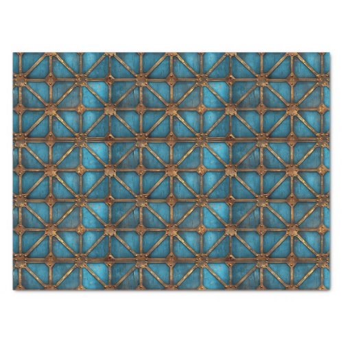 MEDIEVAL BLUE GOTHIC WOOD METAL DECOUPAGE TISSUE PAPER