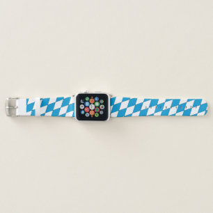 Medieval Blue White Bavaria Diamond Shaped Apple Watch Band