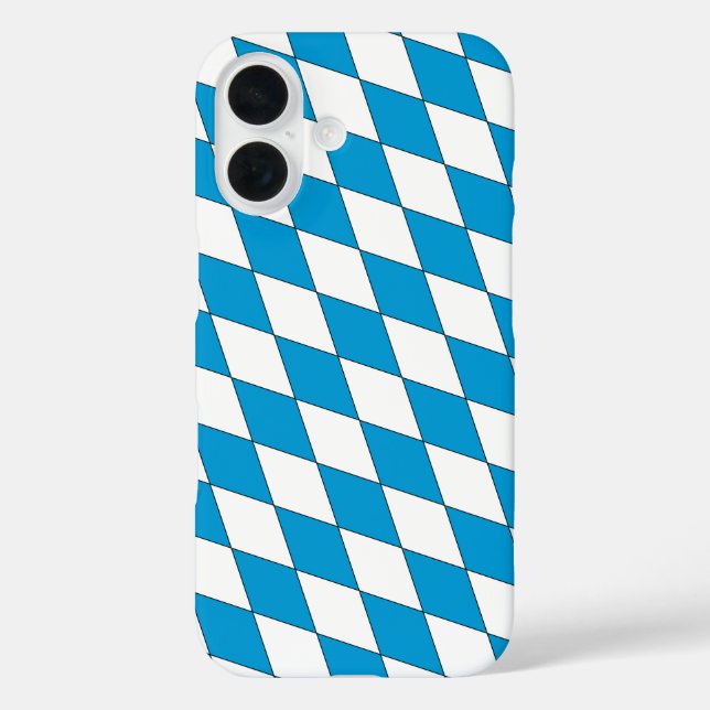 Medieval Blue White Bavaria Lozenges Pattern Case-Mate iPhone Case (Back)