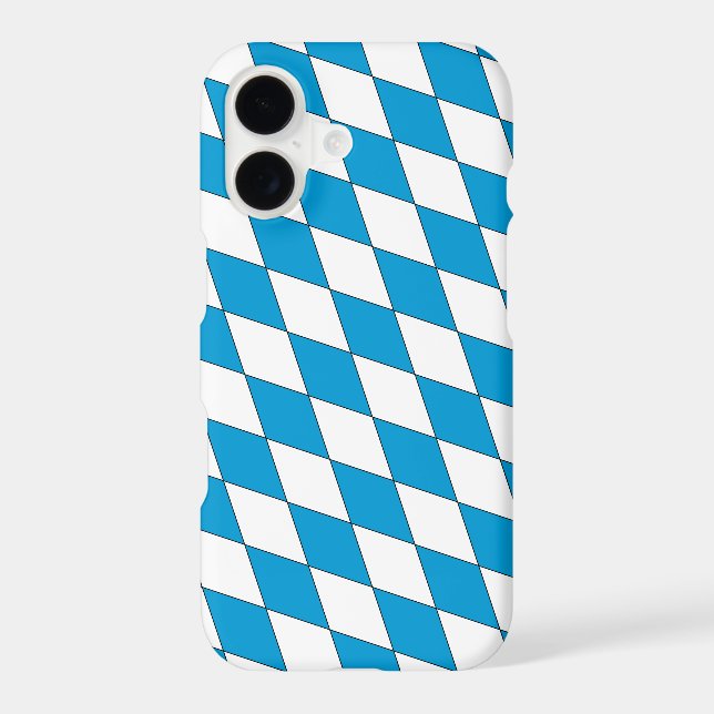 Medieval Blue White Bavaria Lozenges Pattern Case-Mate iPhone Case (Back)