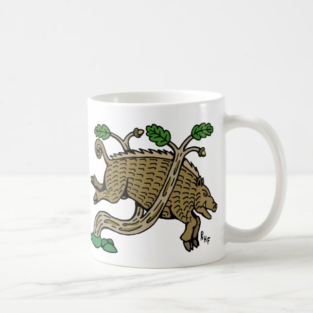 Medieval Boar Hunt Coffee Mug (Right)