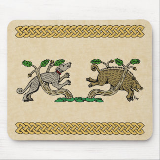 Medieval Boar Hunt Mouse Pad