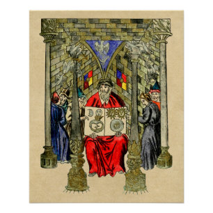 Medieval Book of Alchemy Poster