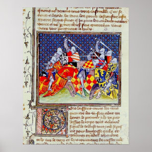 medieval book painting  poster