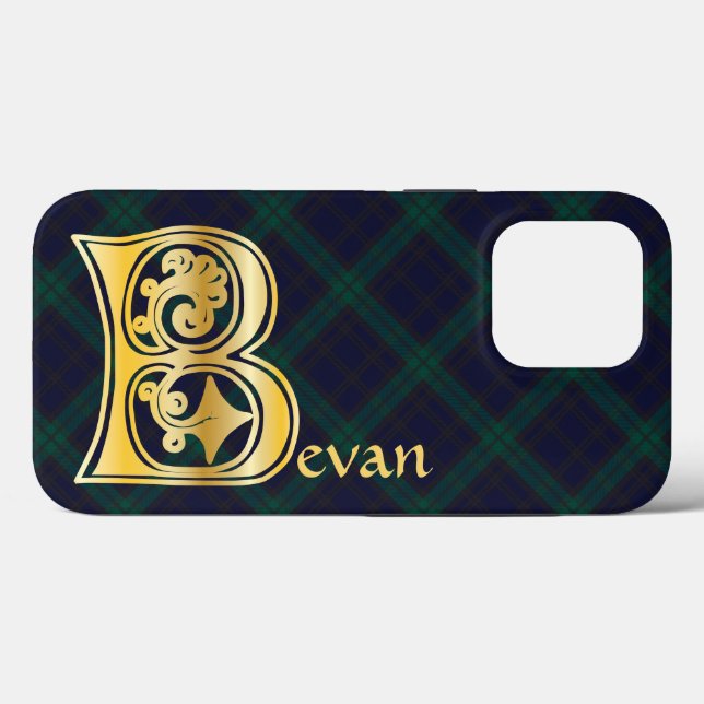 Medieval Botanical Decorative Capital B Case-Mate iPhone Case (Back (Horizontal))