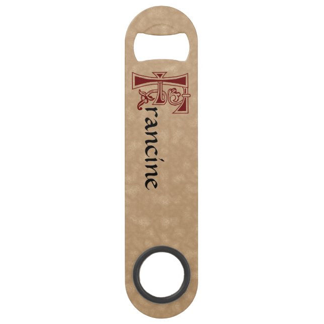 Medieval Botanical Decorative Capital F Bar Key (Front)