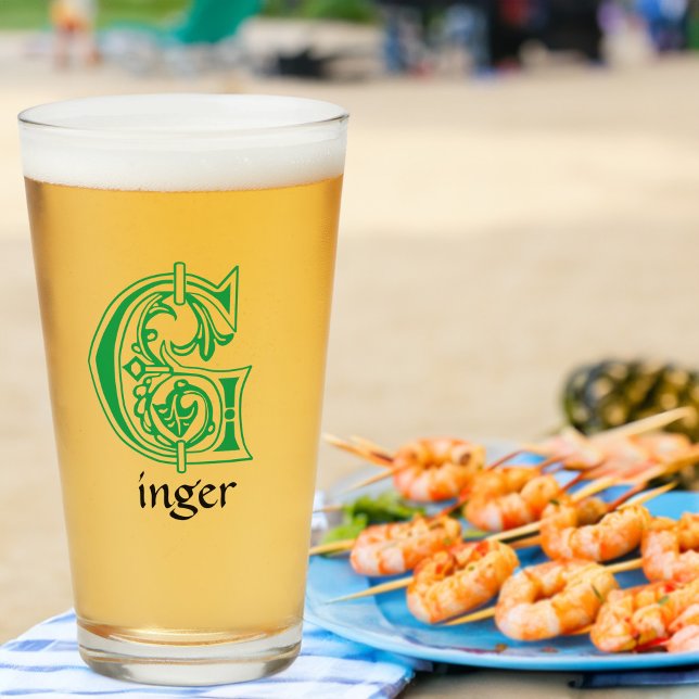 Medieval Botanical Decorative Capital G Glass (Creator Uploaded)